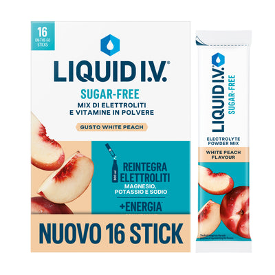 Liquid I.V.® Sugar-Free White Peach 16 Sticks