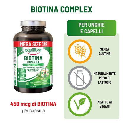 Biotina Complex Mega Size Scorta per 6 mesi