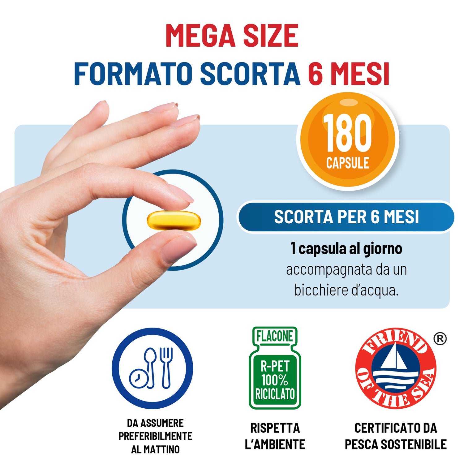 OMEGA 3 Mega Size Scorta 6 mesi