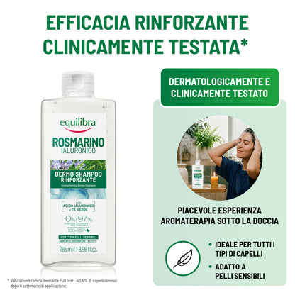 Shampoo rinforzante Rosmarino Ialuronico