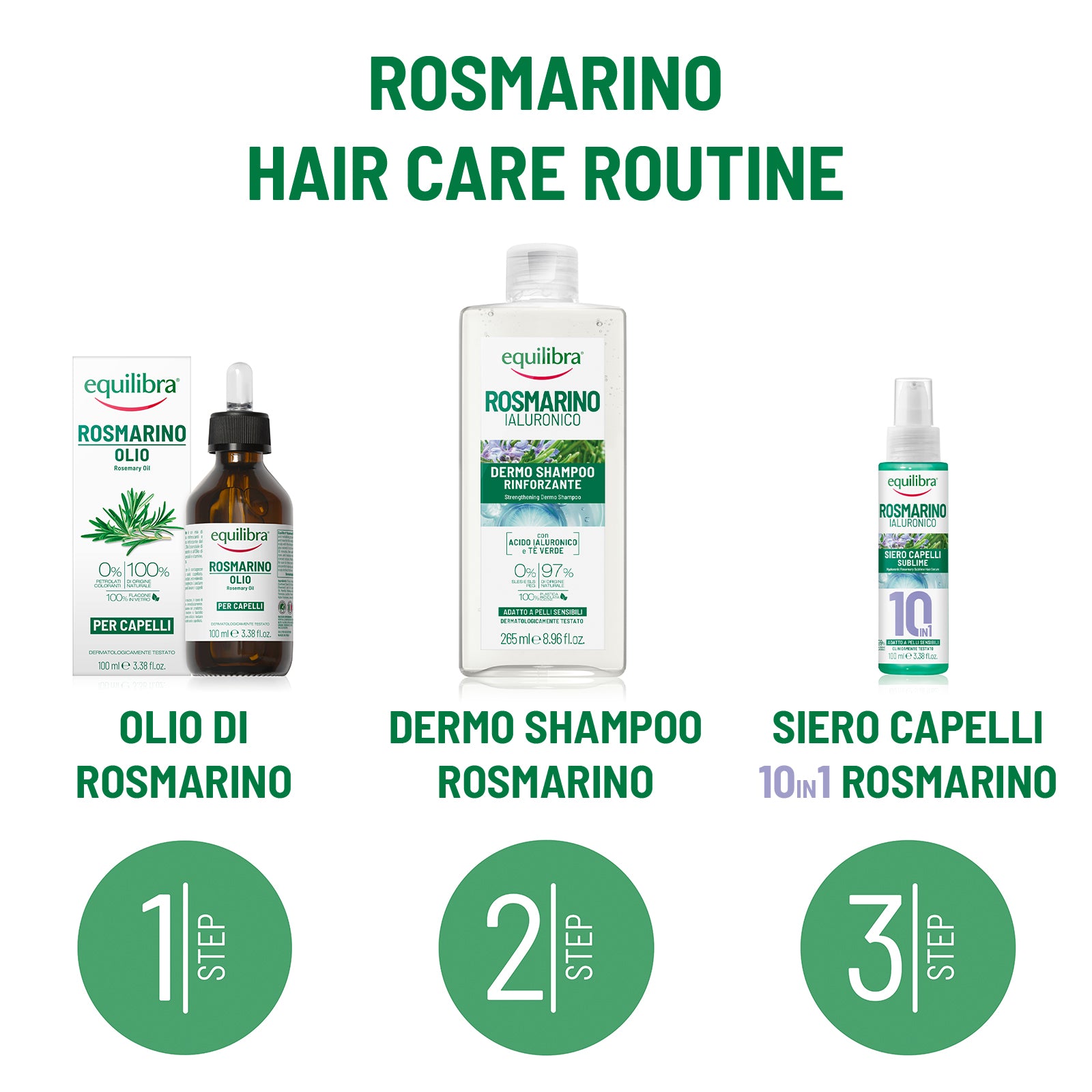 Shampoo rinforzante Rosmarino Ialuronico