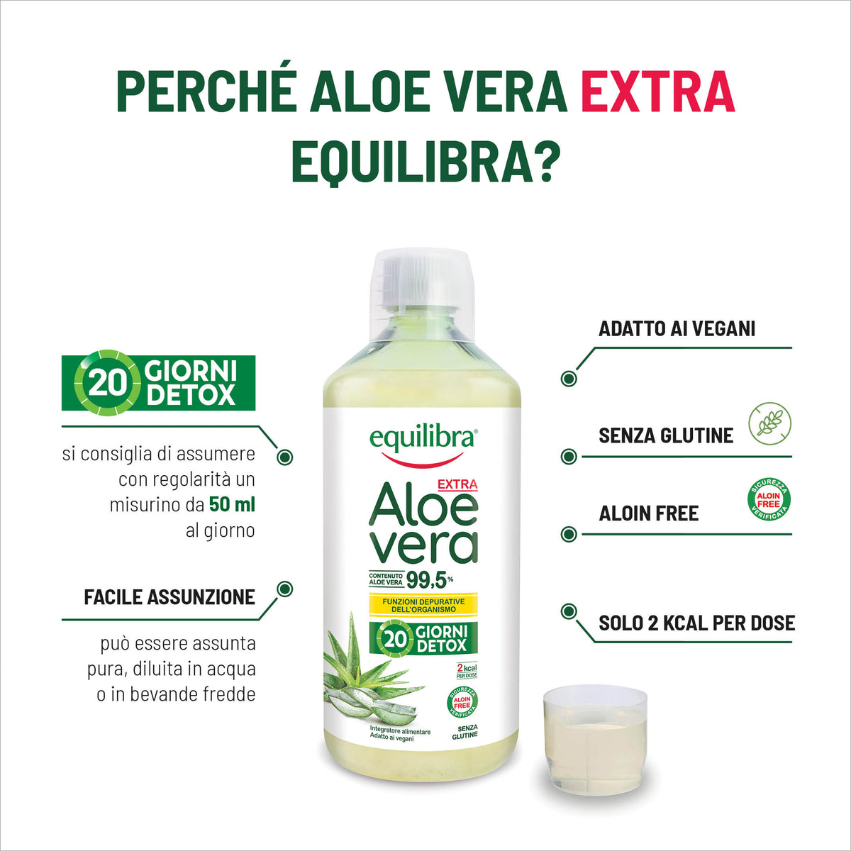 Aloe Vera Extra 99,5% 20 Giorni Detox