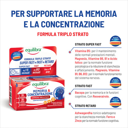Memoria e Concentrazione compresse triplo strato