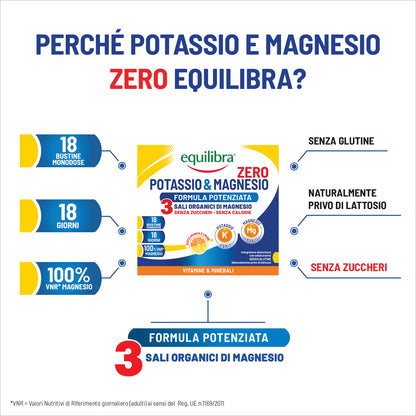 Bundle x3 Potassio e Magnesio Zero 3 Formula Potenziata per il reintegro dei sali minerali