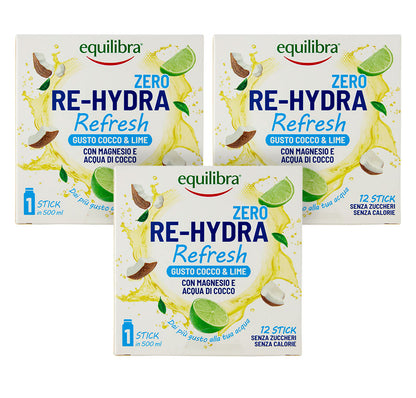 Bundle x3 Re-Hydra Refresh con Magnesio - Gusto Cocco &amp; Lime
