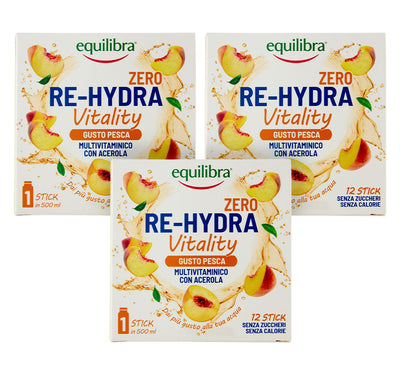 Bundle x3 Re-Hydra Vitality Zero con Acerola - Gusto Pesca