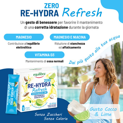 Bundle x3 Re-Hydra Refresh con Magnesio - Gusto Cocco &amp; Lime