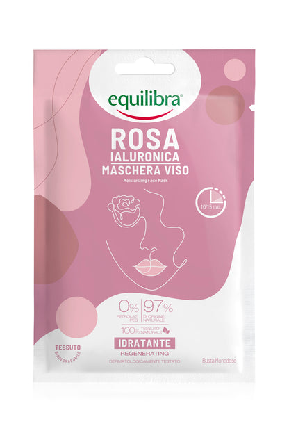 Maschera Viso Idratante Rosa Ialuronica