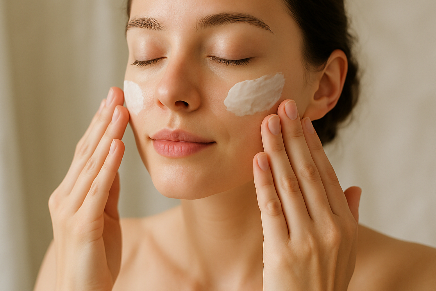 applicazione crema viso