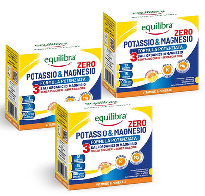 Bundle x3 Potassio e Magnesio Zero 3 Formula Potenziata per il reintegro dei sali minerali