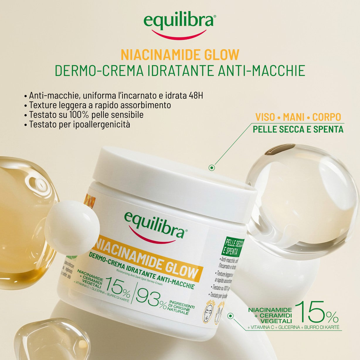 Niacinamide Glow Dermo-Crema Idratante Anti-macchie